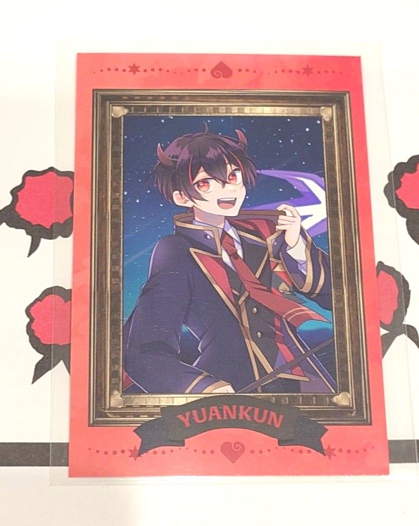 ゆあんくん 額縁 等身 魔法学園 カラフルピーチ からぴち トレカ