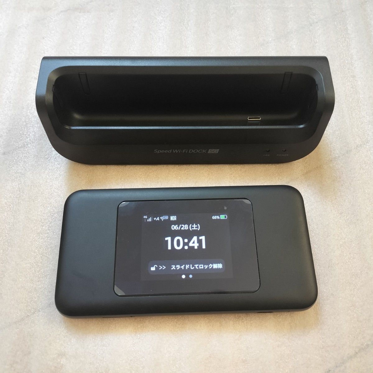 Speed Wi-Fi DOCK 5G 01 モバイルルーター ブラック ポケットWi-Fi