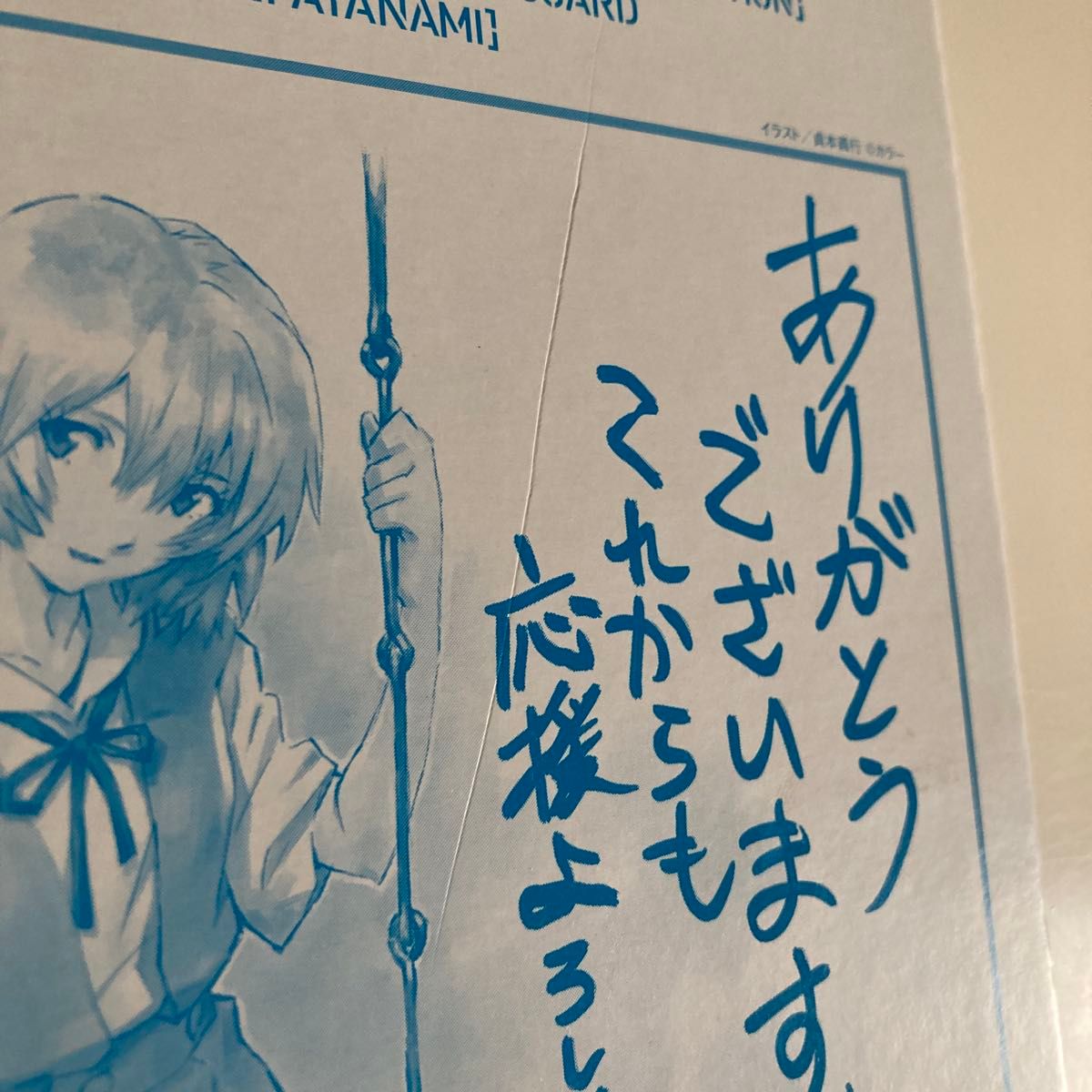愛蔵版 特典 新世紀エヴァンゲリオン サイン色紙 綾波レイ 台紙付き