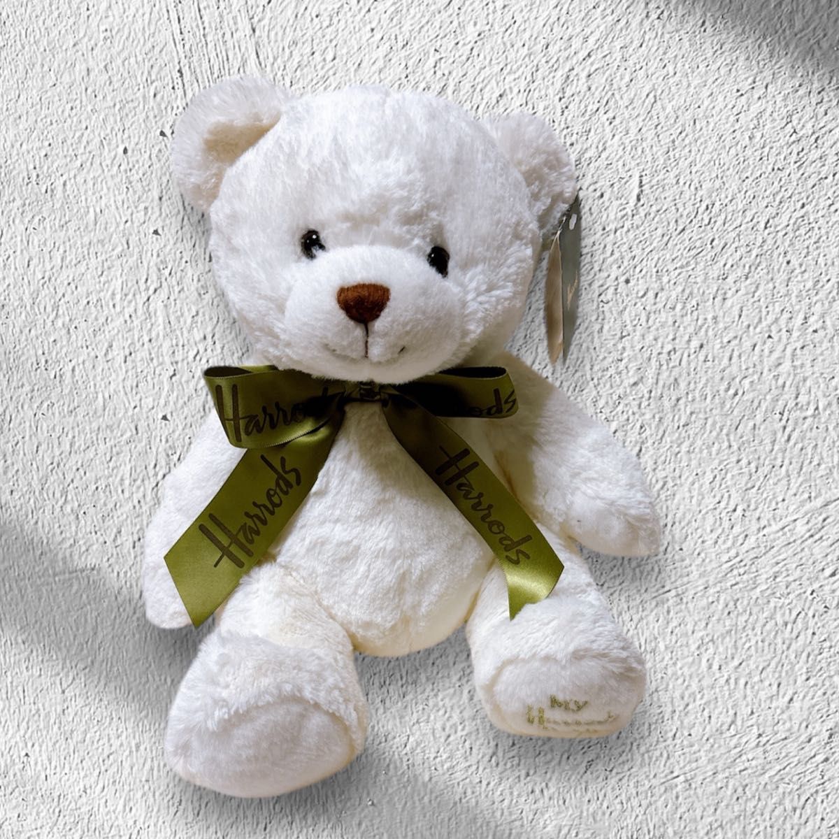 極美品】Harrods マイハロッズ ぬいぐるみ ホワイトテディベア