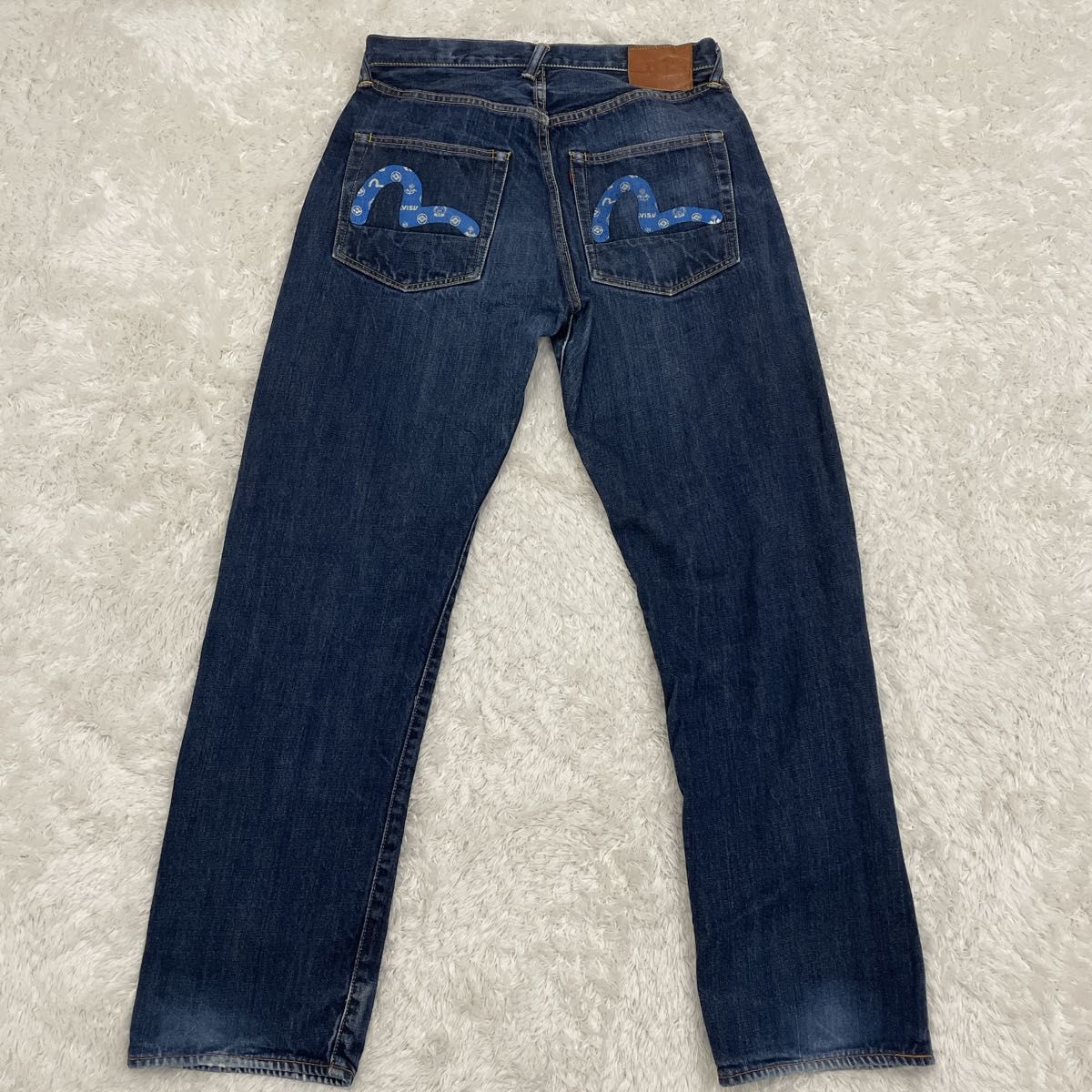 EVISU エヴィス エビス カモメ かもめ ブルー 赤耳 セルビッチ 33X35