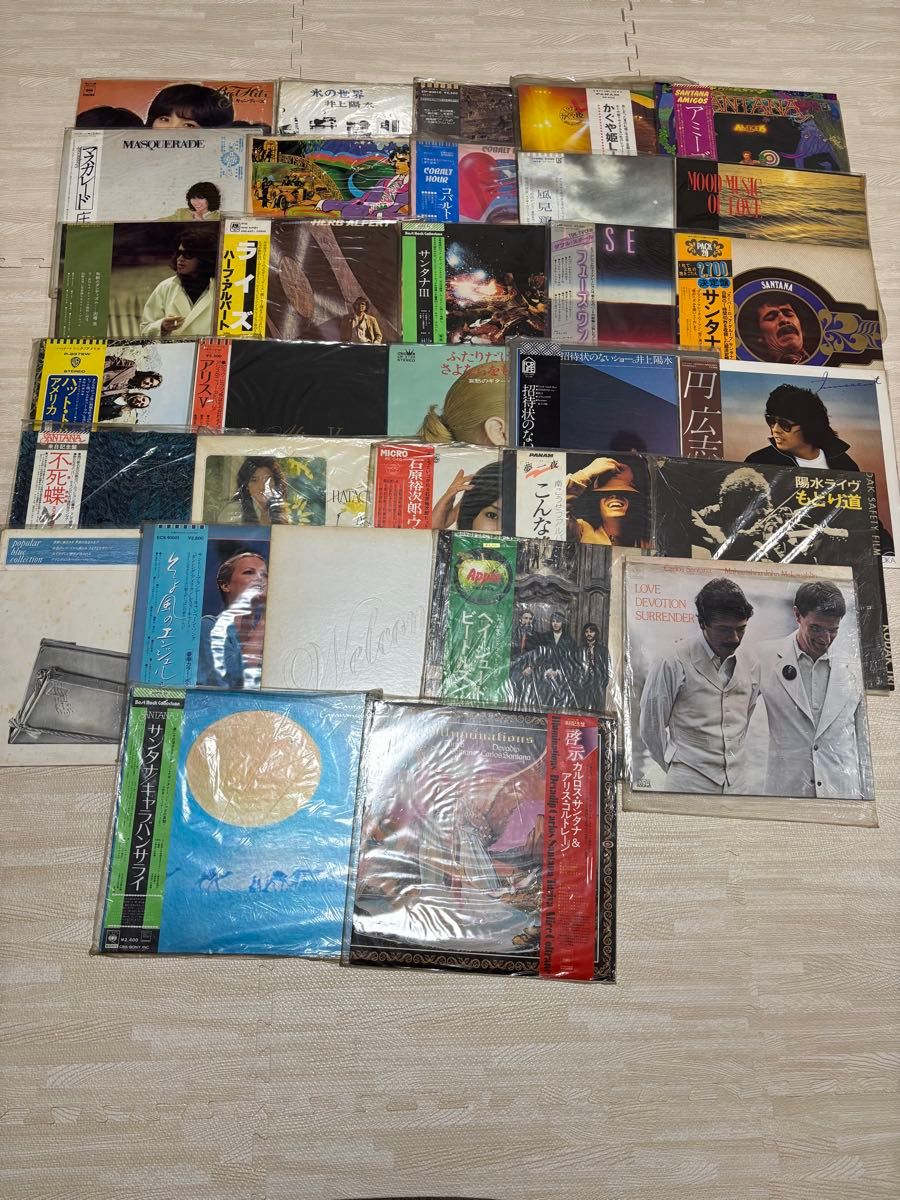 LP レコード まとめ 32点セット サンタナ ビートルズポスター 帯付き