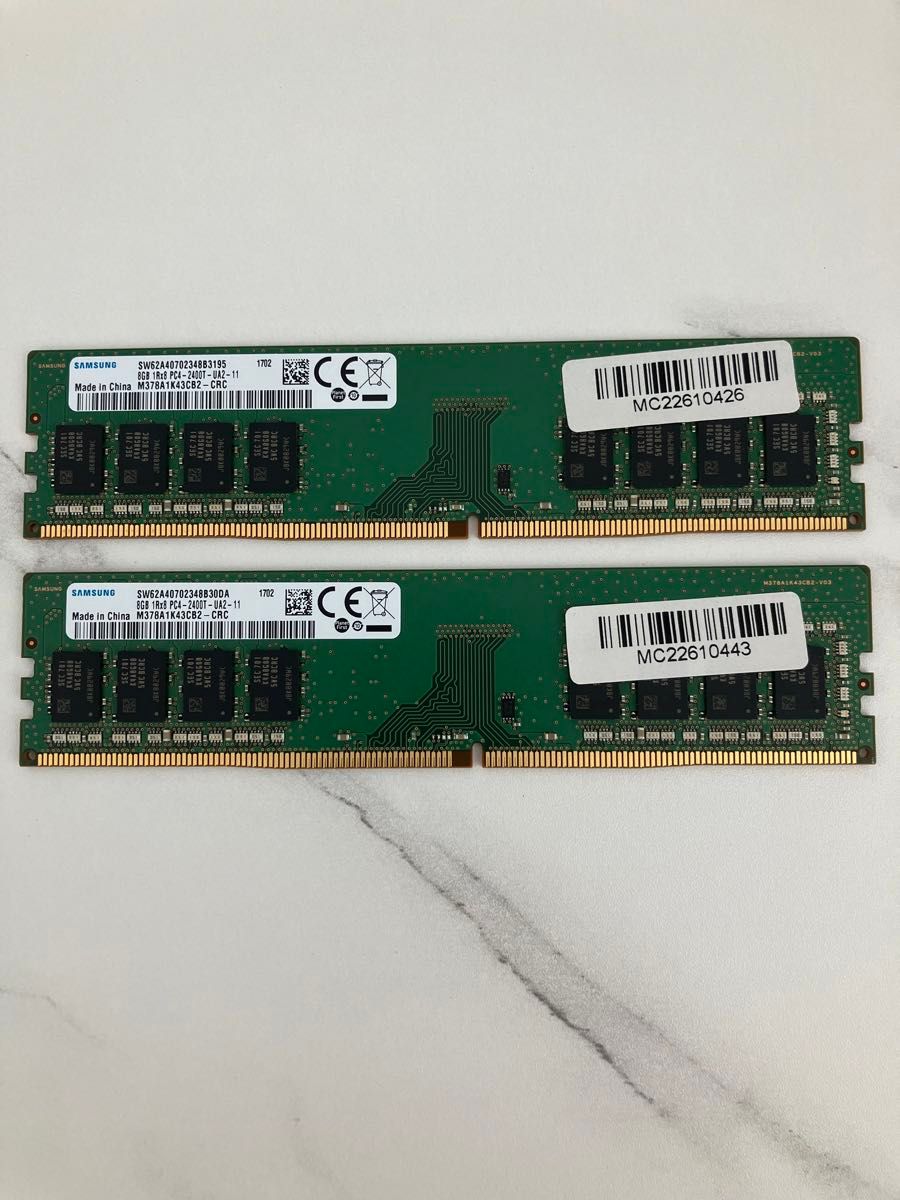 SAMSUNG DDR4メモリ 8GB 2枚セット PC4-2400T｜Yahoo!フリマ（旧PayPay