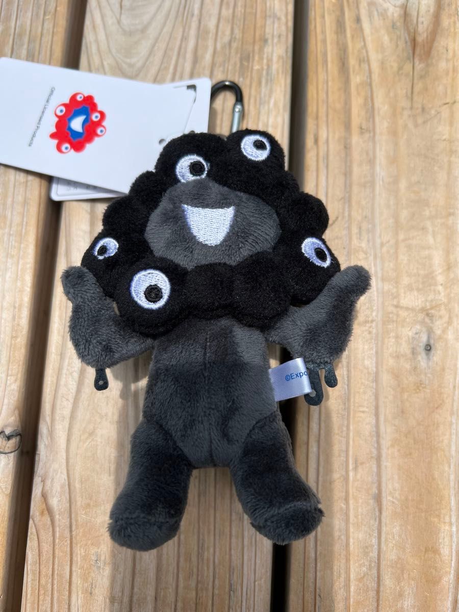 大阪関西万博 黒ミャクミャク カラビナ付き マスコット ブラック 立ち
