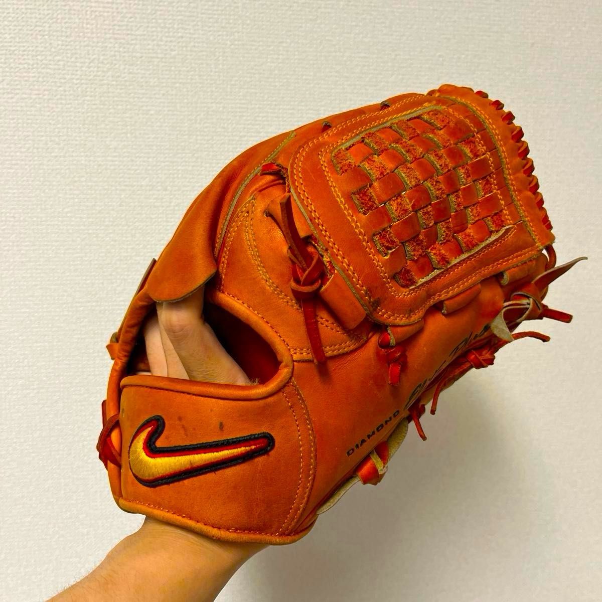 Nike ダイヤモンドエリート 硬式グローブ オレンジ ナイキ