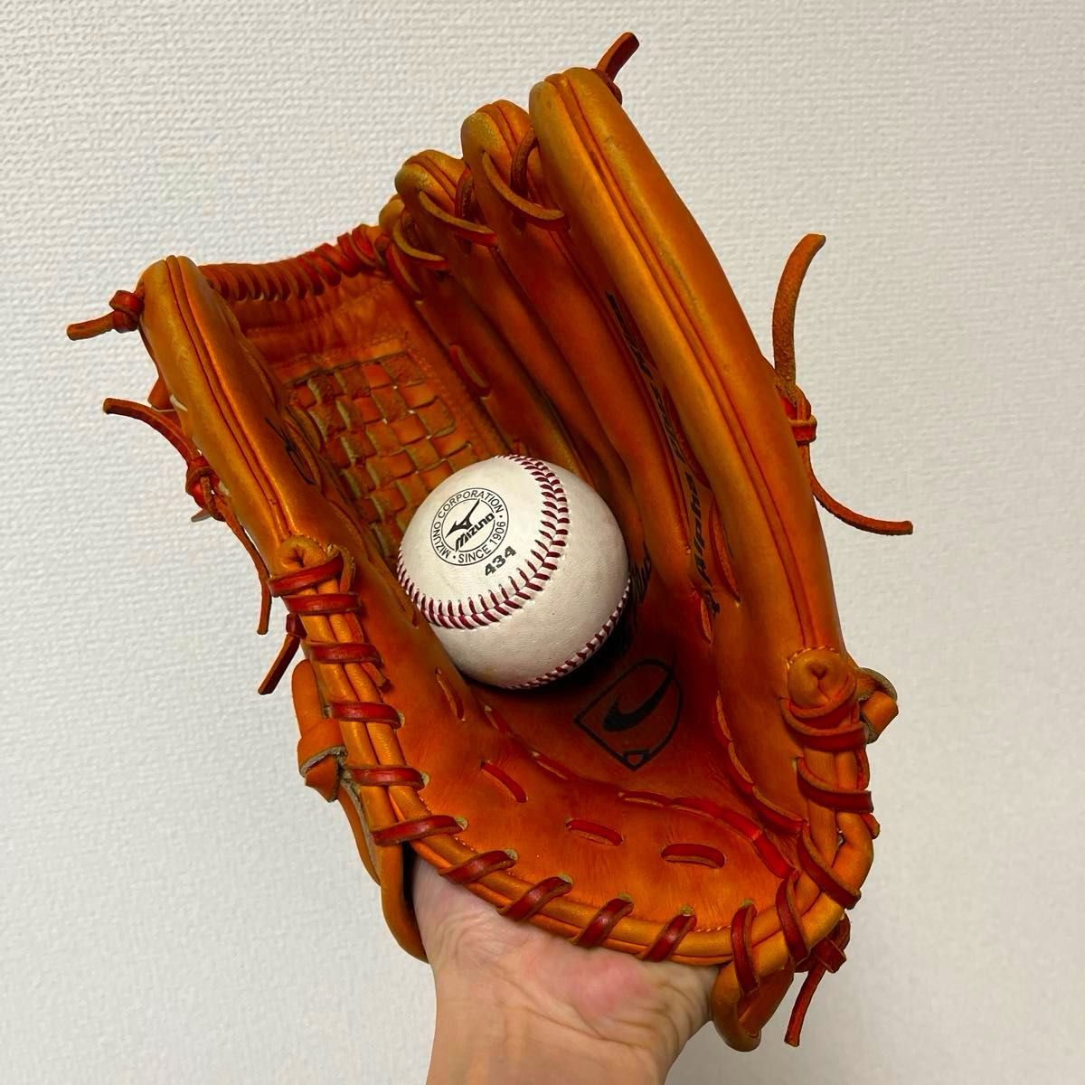 Nike ダイヤモンドエリート 硬式グローブ オレンジ ナイキ