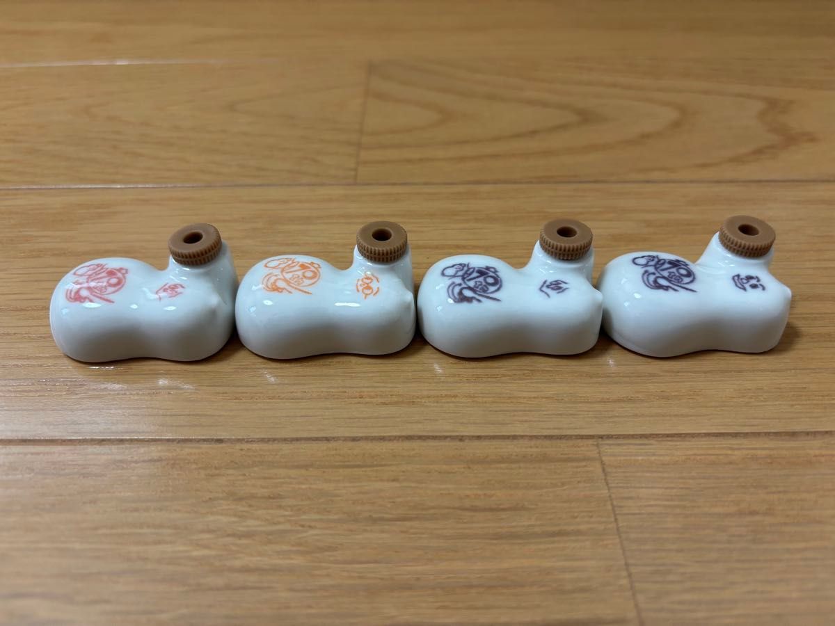 崎陽軒 70周年記念ひょうちゃん 4個セット/しょう油入れ 醤油差し 陶器