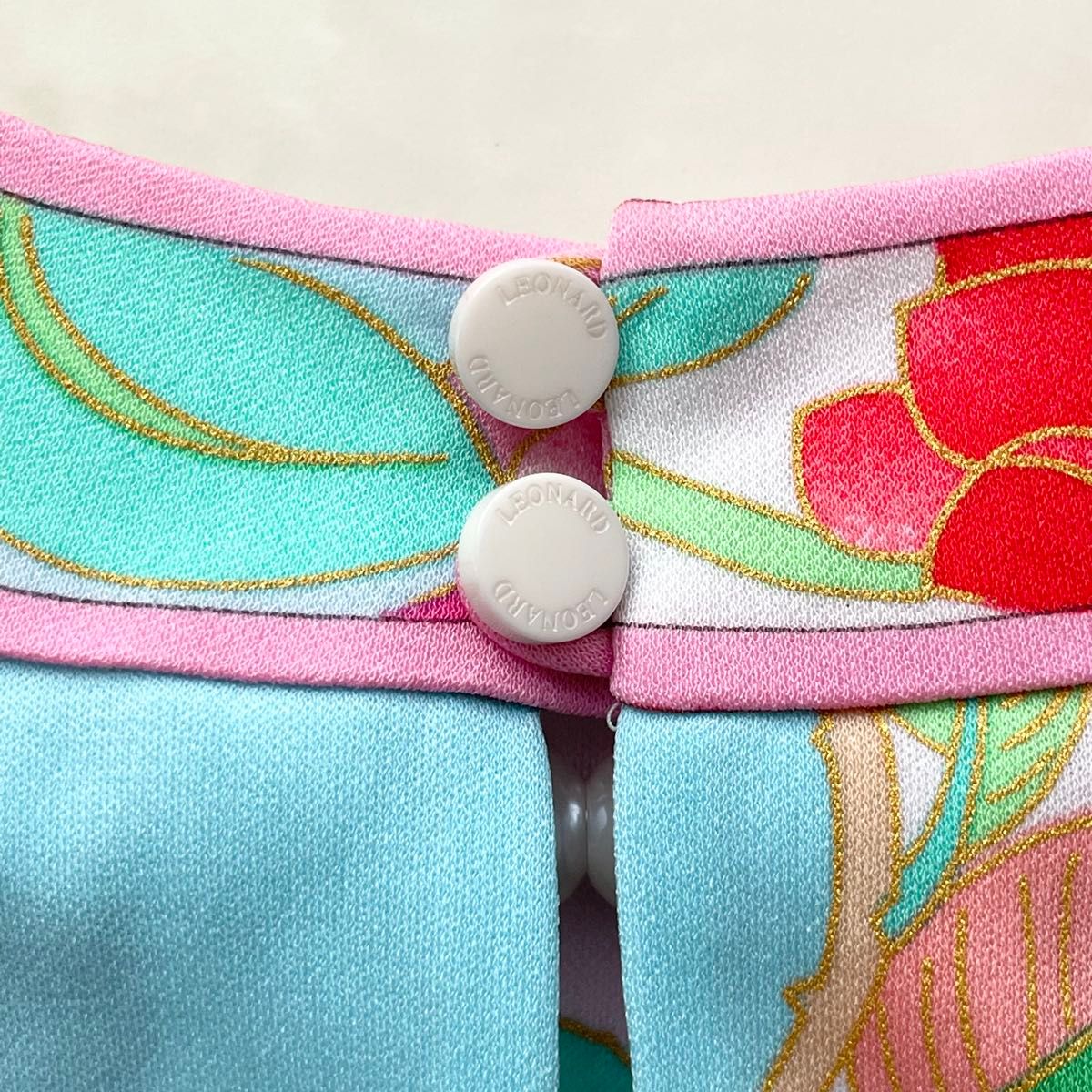 新品】LEONARD レオナール カンカン素材の華やかなワンピース 花柄