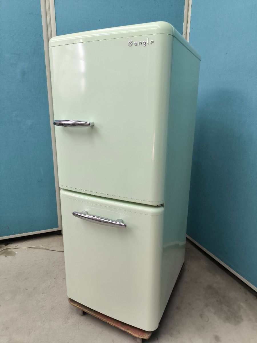2020年製 エディオン レトロ調冷蔵庫 149L e angle ANG-RE151-A1