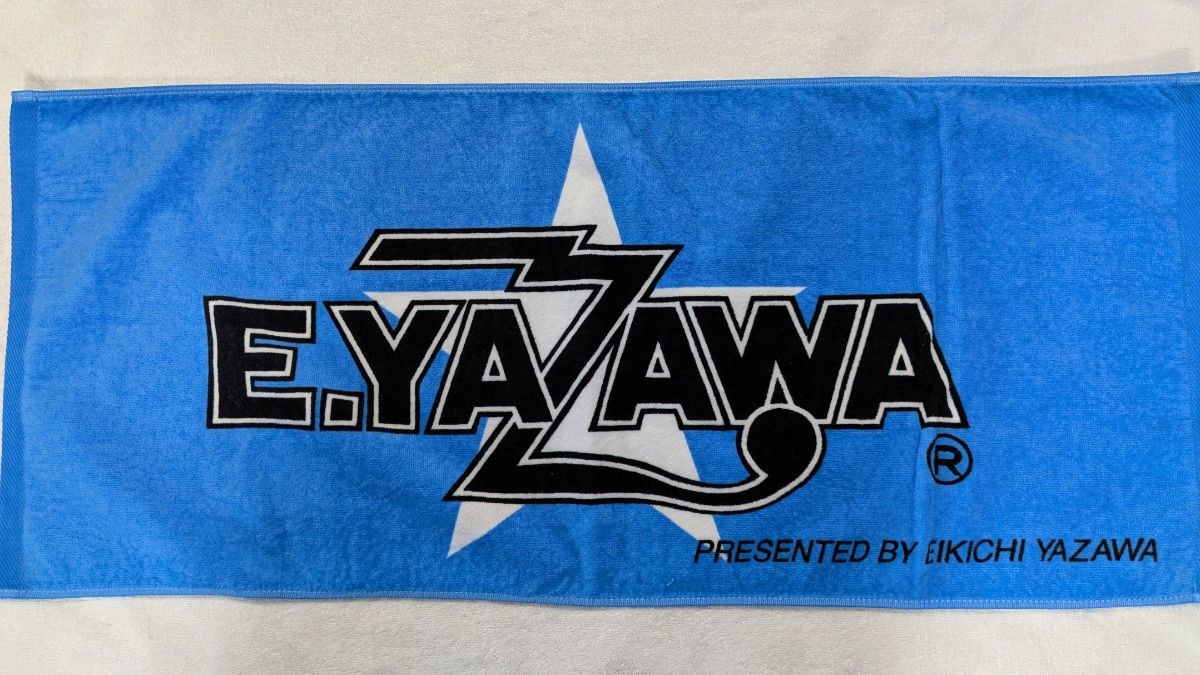 矢沢永吉 フェイスタオル ( ロゴ星 ) ライトブルー / ブラック