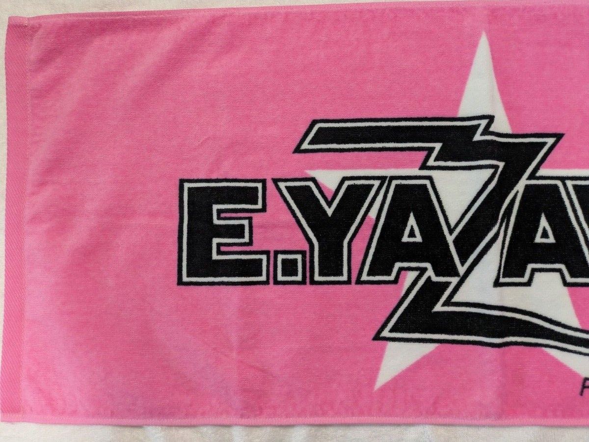 矢沢永吉 フェイスタオル ( ロゴ星 ) ピンク / ブラック ホワイト