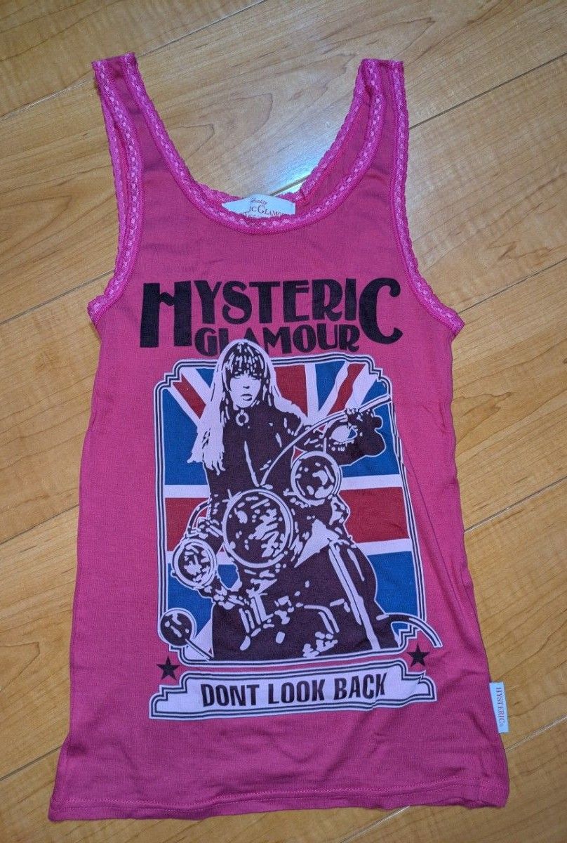 極美品 ヒステリックグラマー ヒスバイクガール タンクトップ ピンク