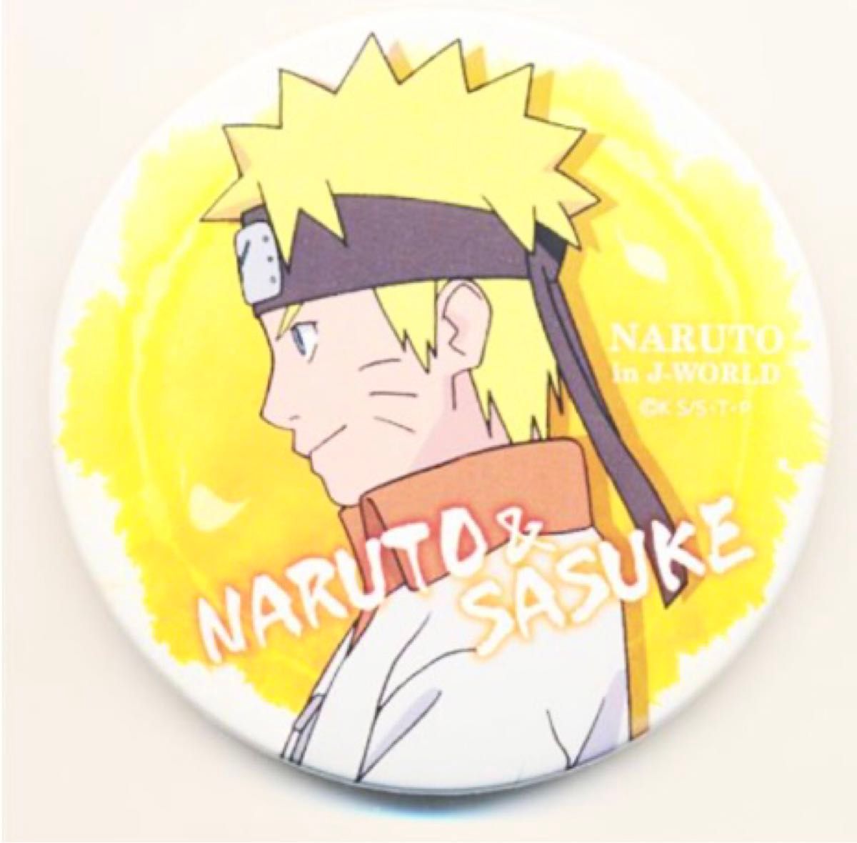 レア NARUTO-ナルト- 疾風伝 忍者 ナルトとサスケ in J-WORLD 缶バッジ