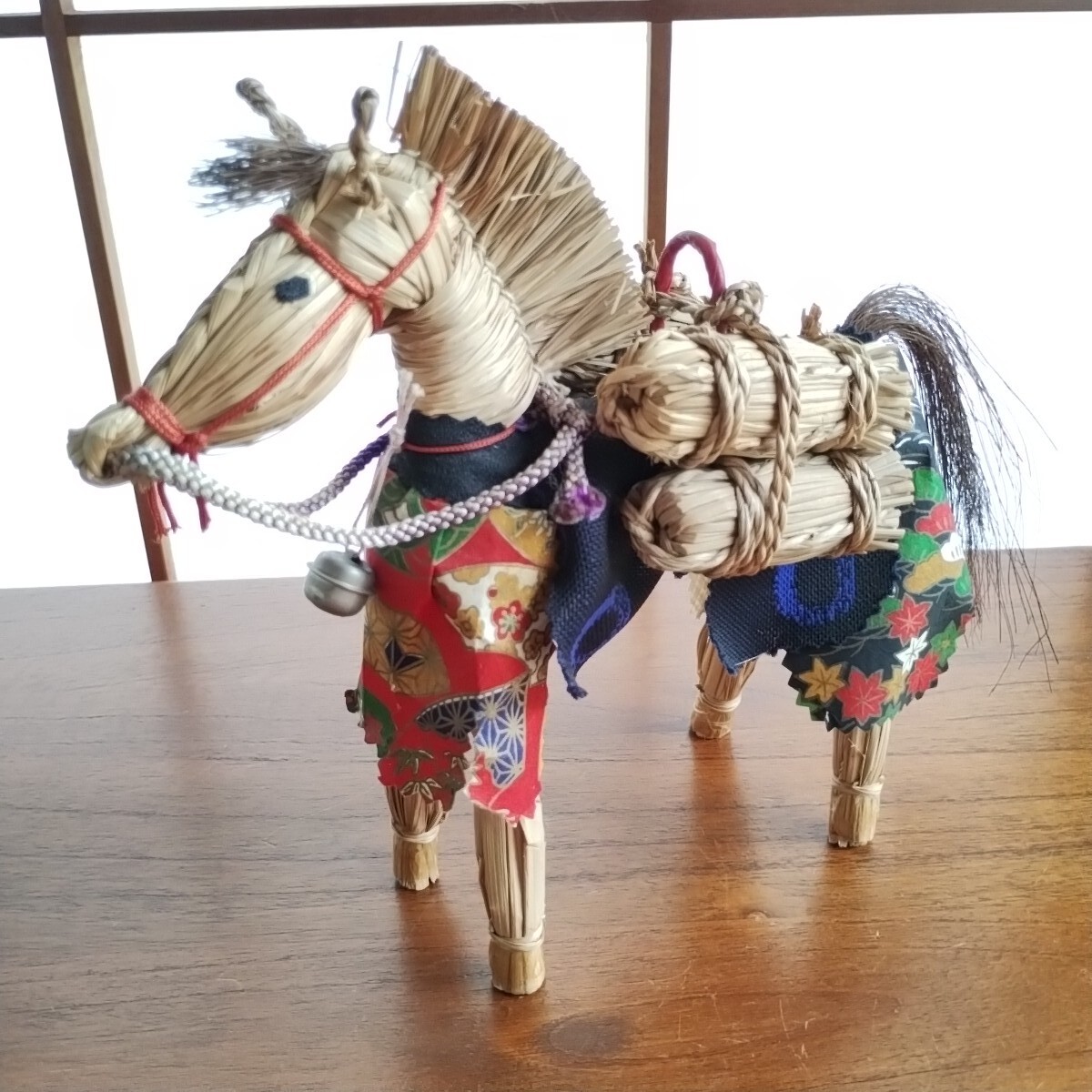藁細工 不動駒 藁馬 人形 置物 オブジェ 伝統工芸品 郷土玩具 忍び駒