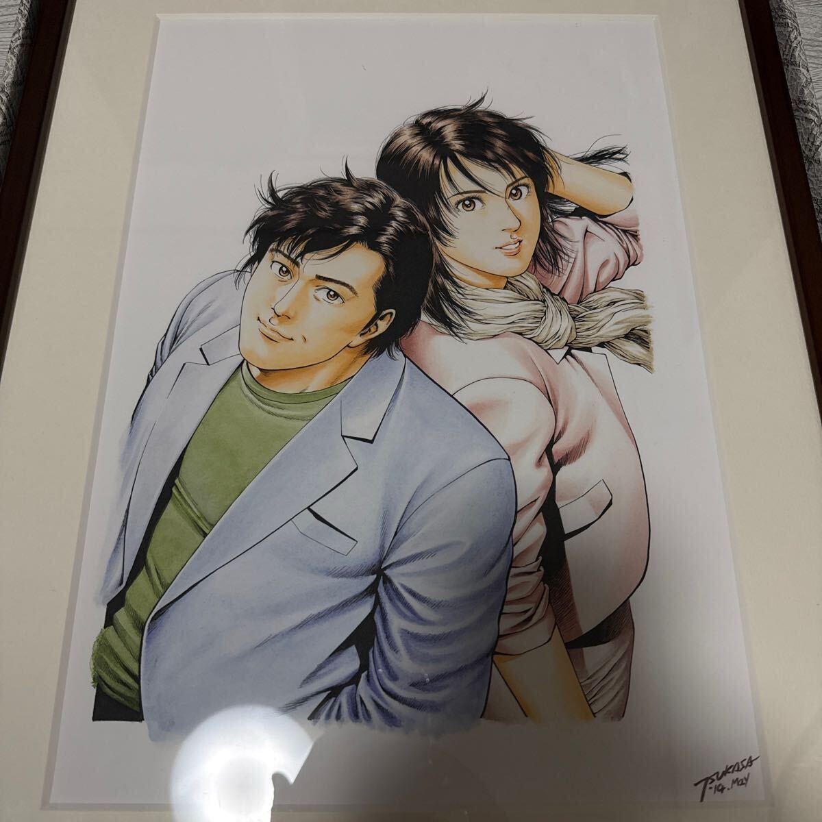 エンジェル・ハート 複製サイン入り複製原画 ジークレー版画 北条司 検