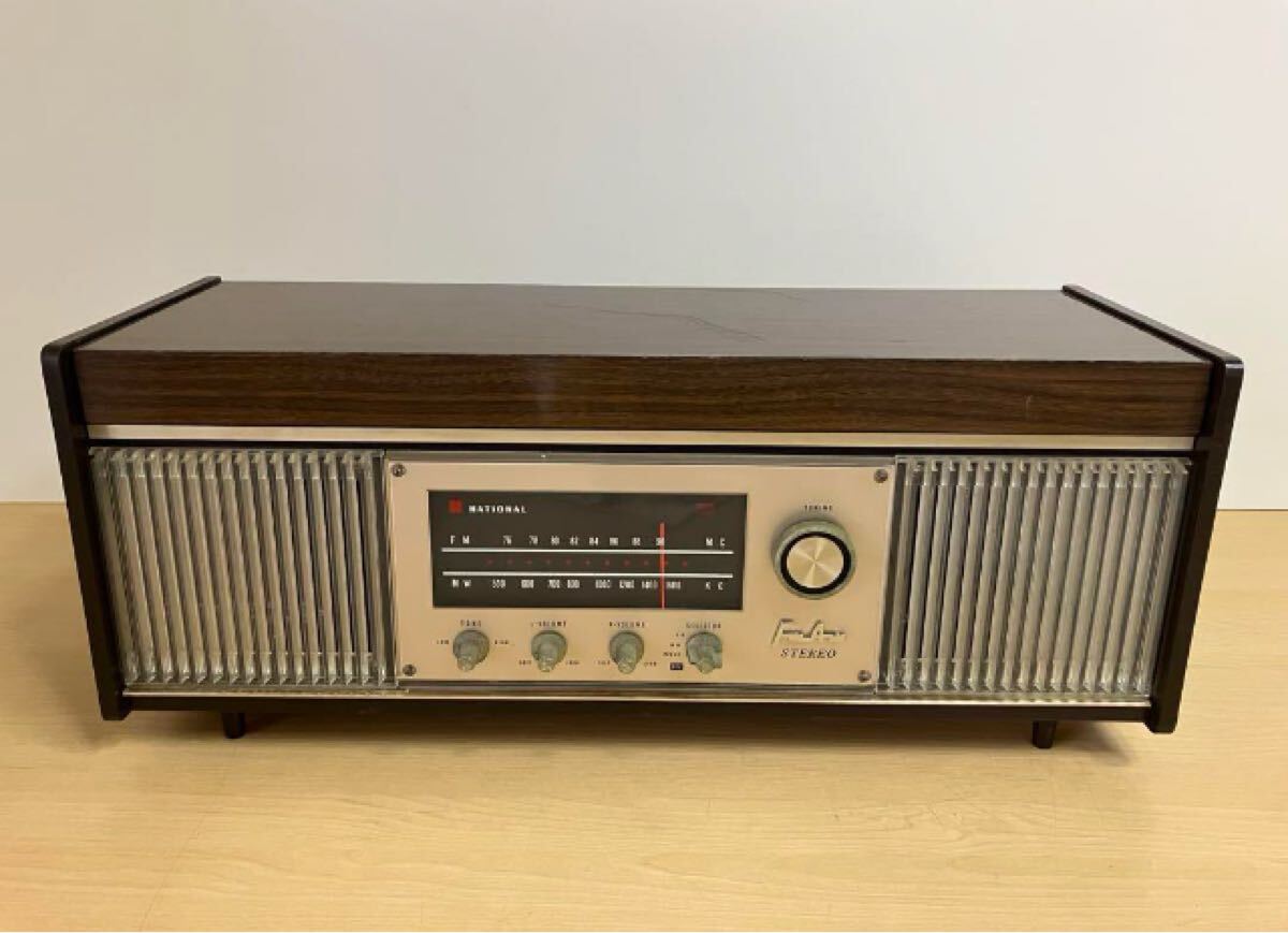 NATIONALテーブルステレオ レコードプレーヤー真空管ラジオ