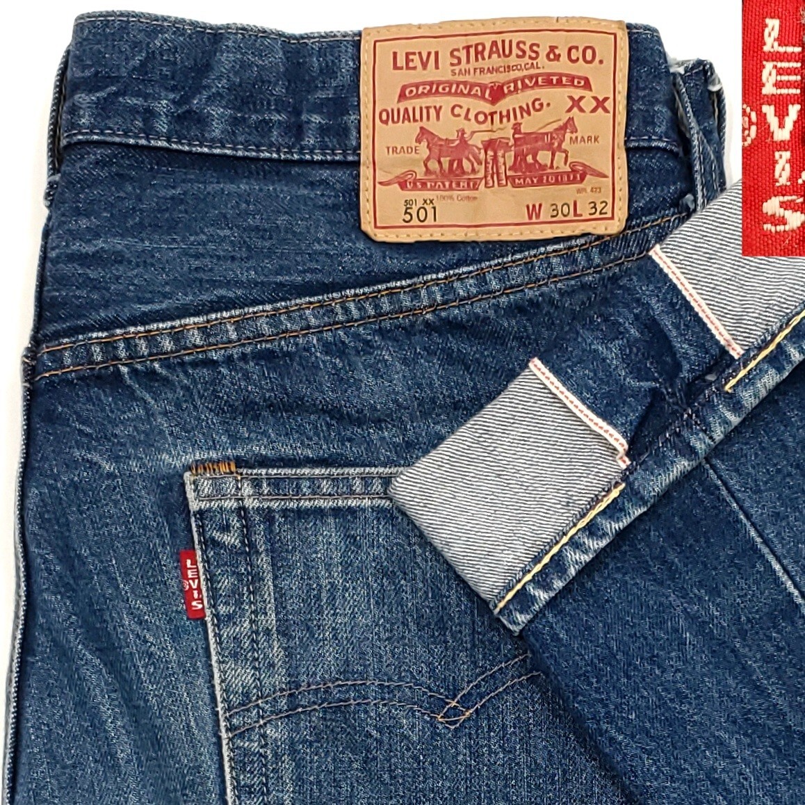 ダブルネーム Levi's 66501 W30トルコ製ビンテージ復刻ジーンズBIGE