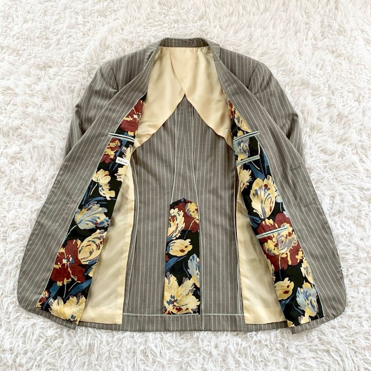 しのかりポールスミス セットアップ スーツ 花柄 高級生地 ステッチ