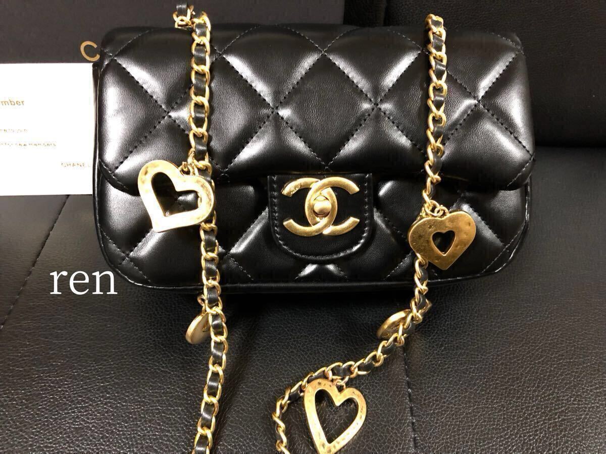 新品 CHANEL シャネル ノベルティ ショルダーバッグ ゴールドチェーン