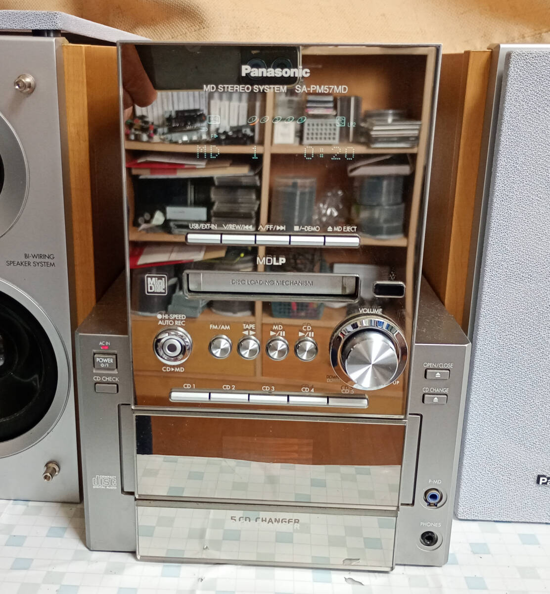 Panasonic パナソニック SC-PM57MD CD/MD/カセットテープ ミニコンポ