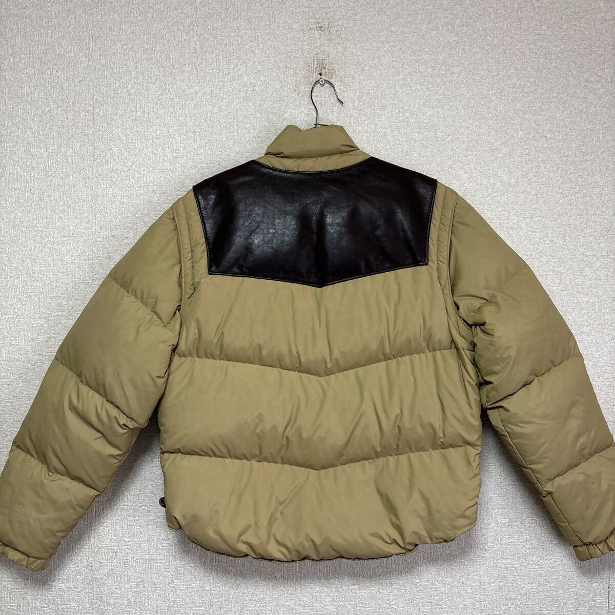 90s 【超名作】 Schott ショット レザーダウンジャケット 2way ダウン