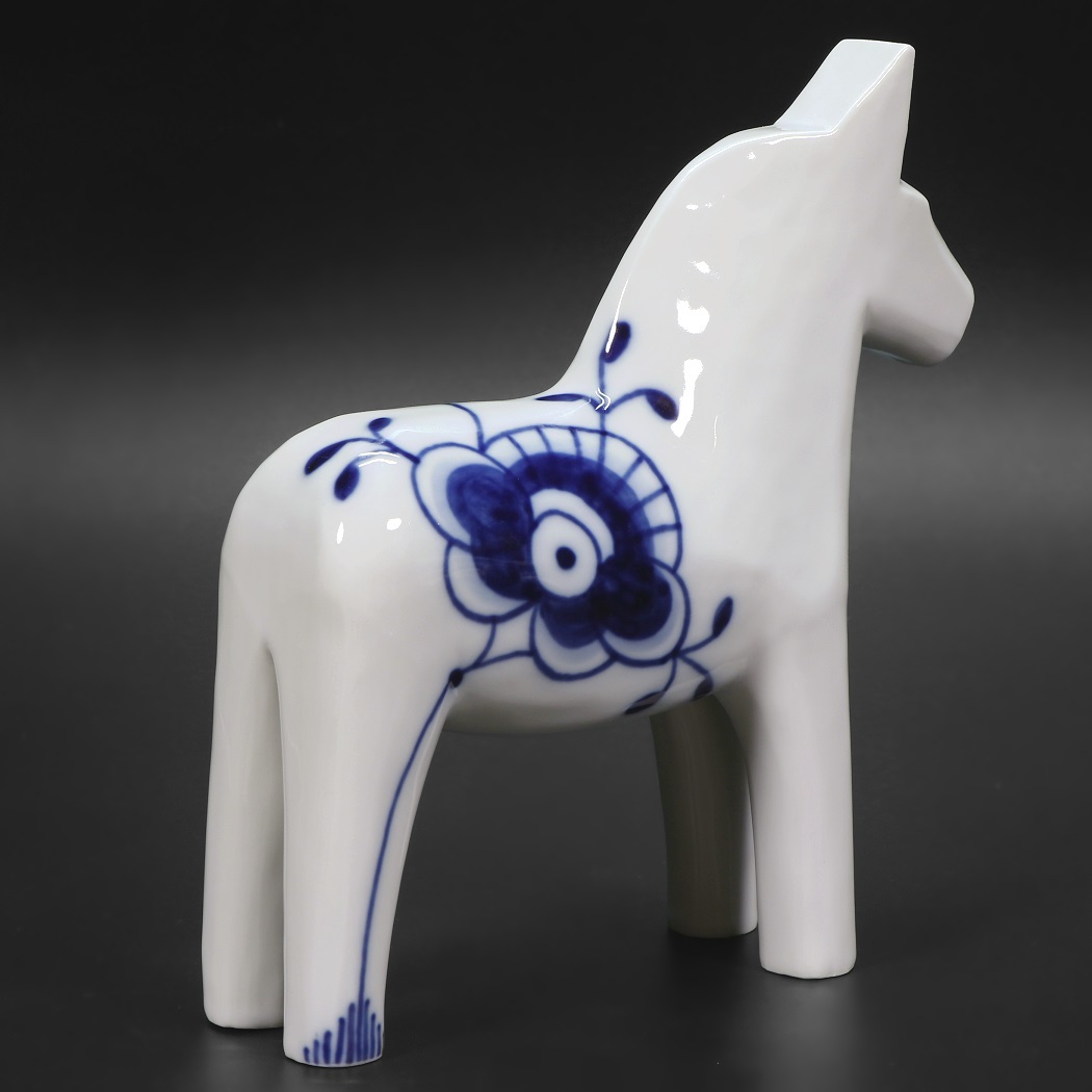 希少 ロイヤル・コペンハーゲン 幸せを呼ぶ馬『ダーラナホース』ブルー