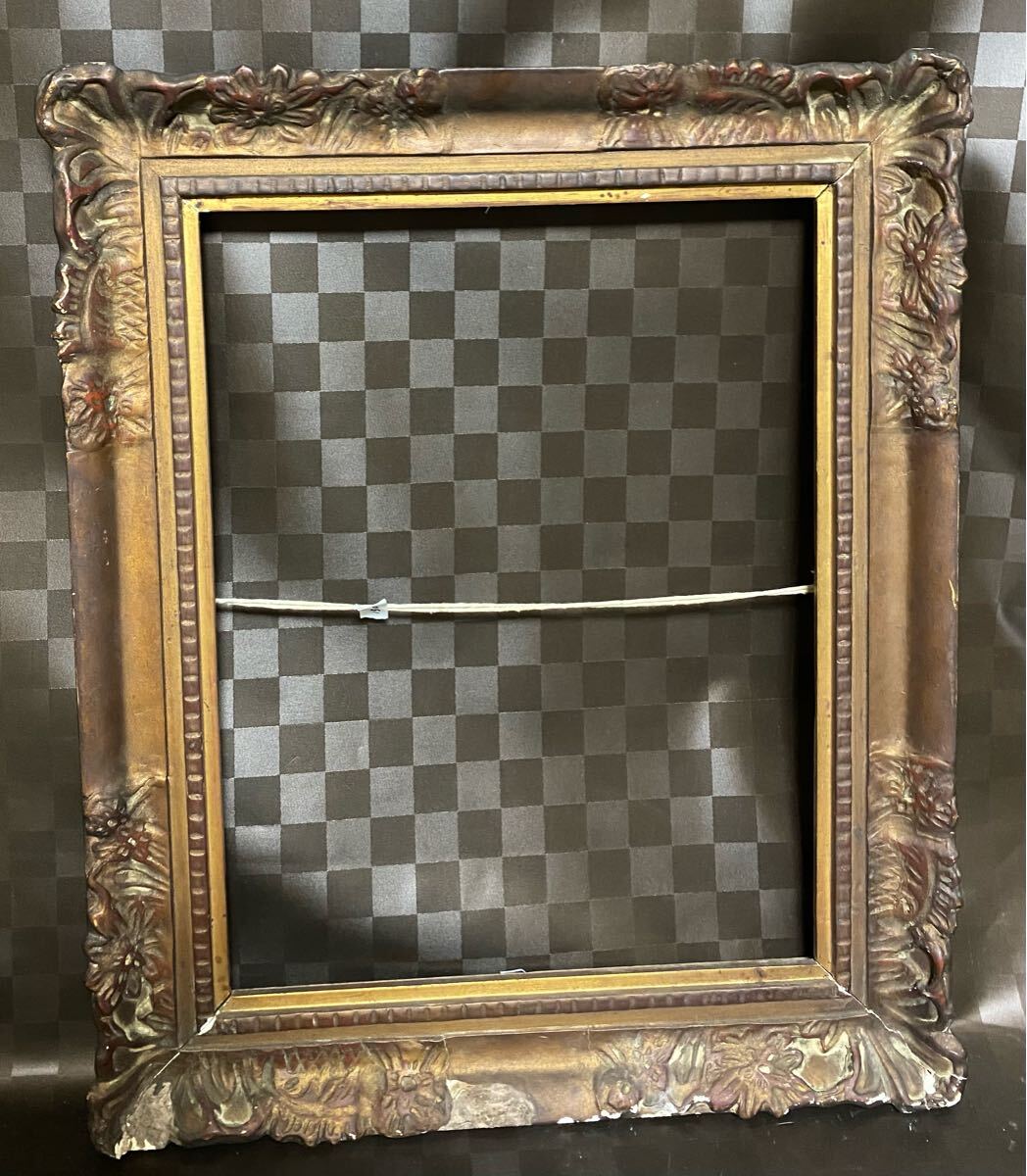 8）油絵額縁 アンティーク ゴールド アンティーク調 額縁 空額