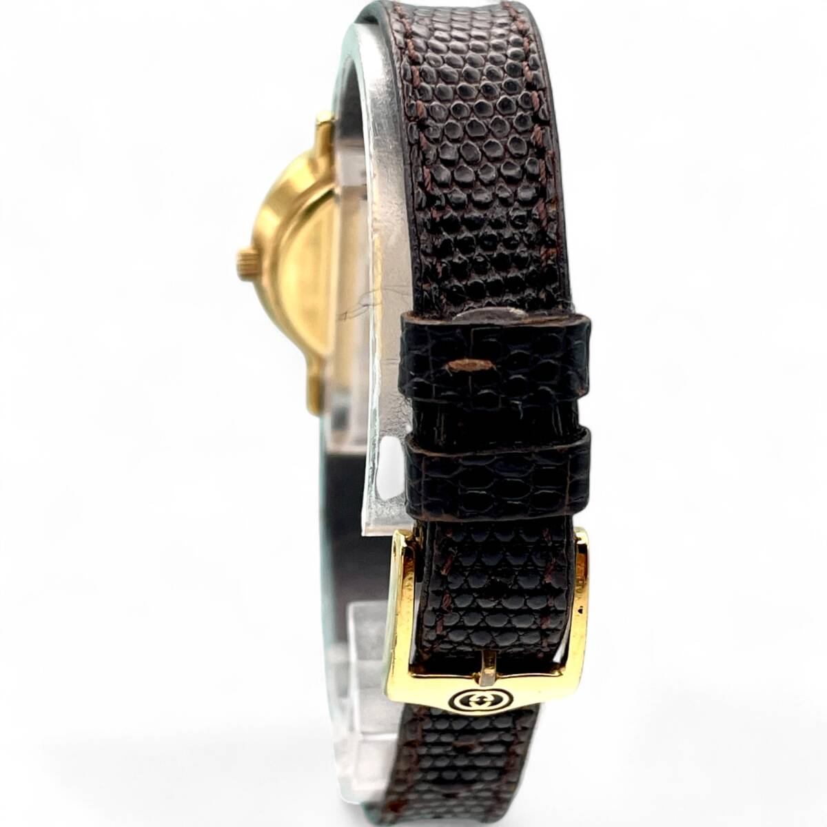 稼働 GUCCI グッチ 3000 2 L レディース腕時計 ゴールド 金文字盤