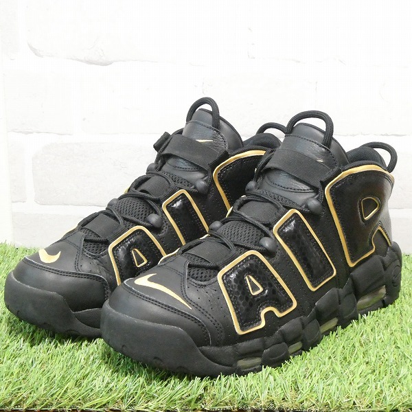 美品希少 ナイキ エアモアアップテンポ モアテン ブラックゴールド