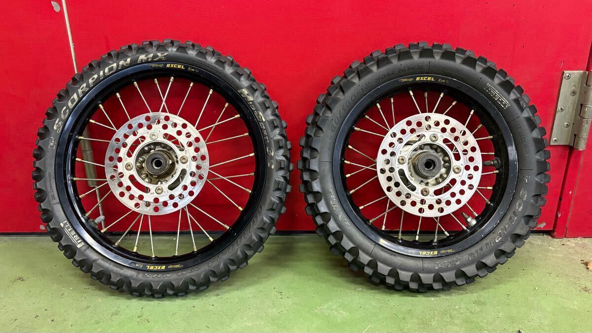 Kawasaki KX65 EXCEL Rim 前後セット (カワサキ エクセルリム