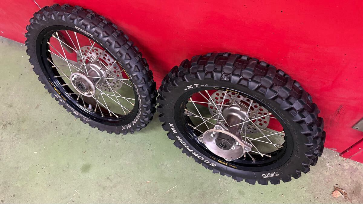 Kawasaki KX65 EXCEL Rim 前後セット (カワサキ エクセルリム