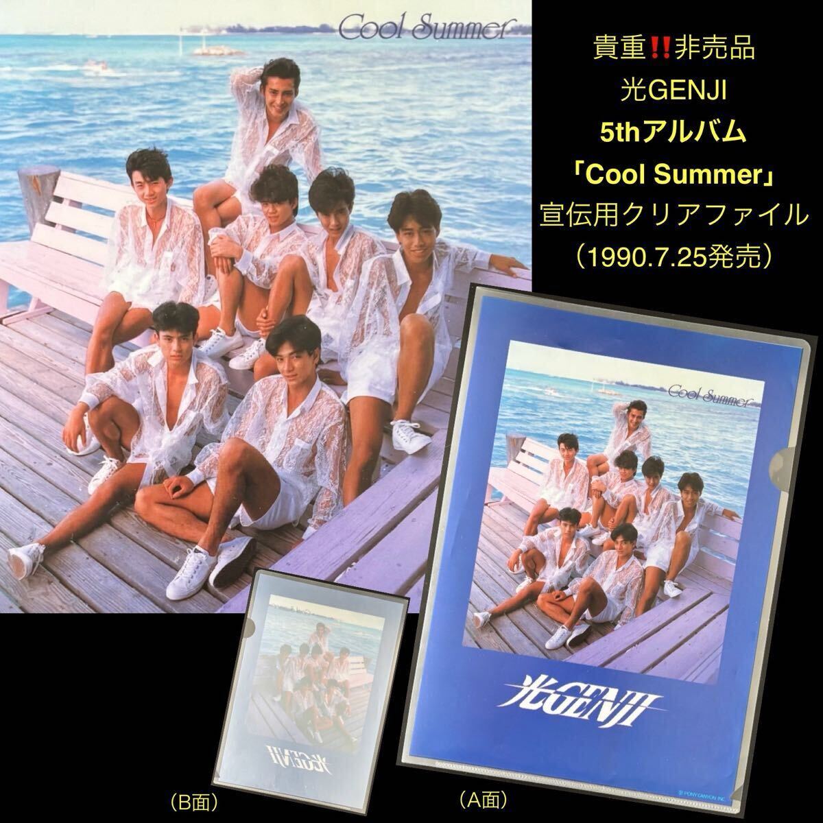 非売品 光GENJI「Cool Summer」クリアファイル プロモーショングッズ