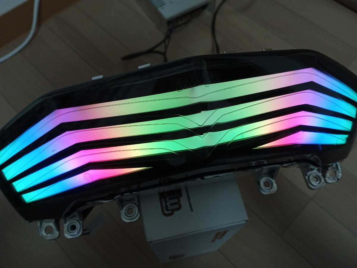 シグナスX社外ファイバーテールシーケンシャル7色レインボー3型se44j