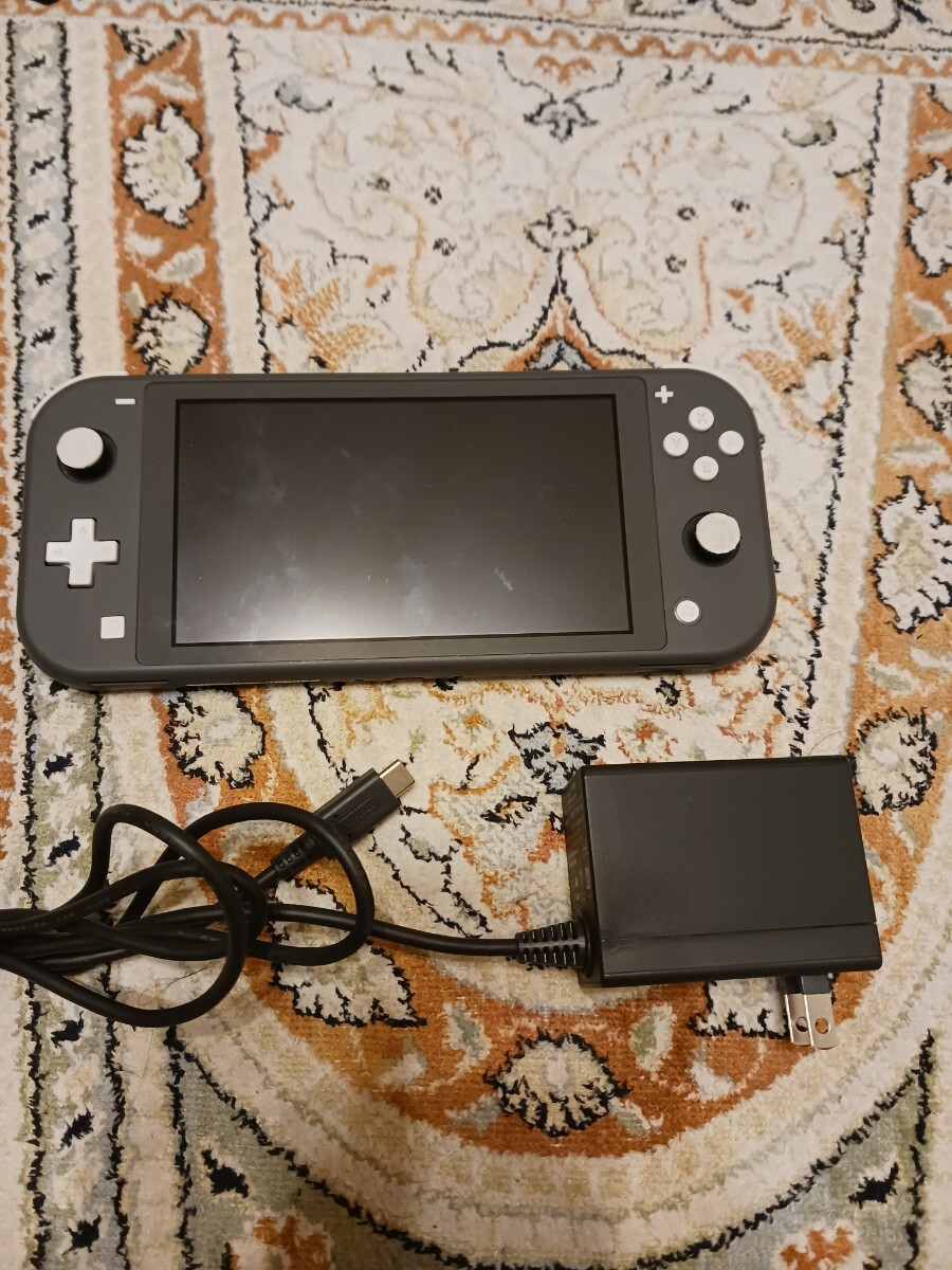 Nintendo Switch Lite グレー 純正充電器 SDカード 付き 動作品 送料