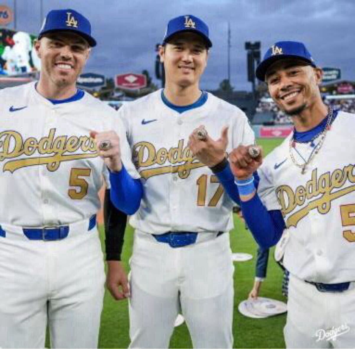 大谷翔平 ドジャース ゴールド ユニフォーム US L サイズ MLB ワールド