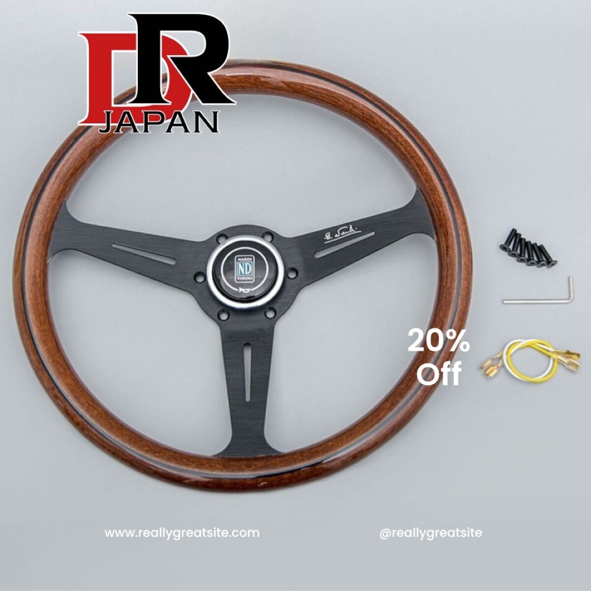 NARDI ナルディクラシック ウッド調 ポリッシュ ステアリング 車