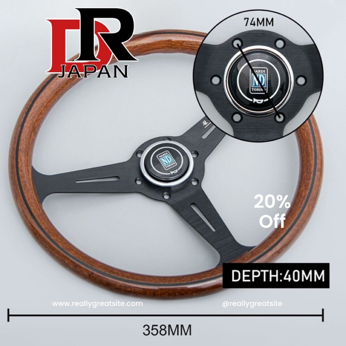 NARDI ナルディクラシック ウッド調 ポリッシュ ステアリング 車