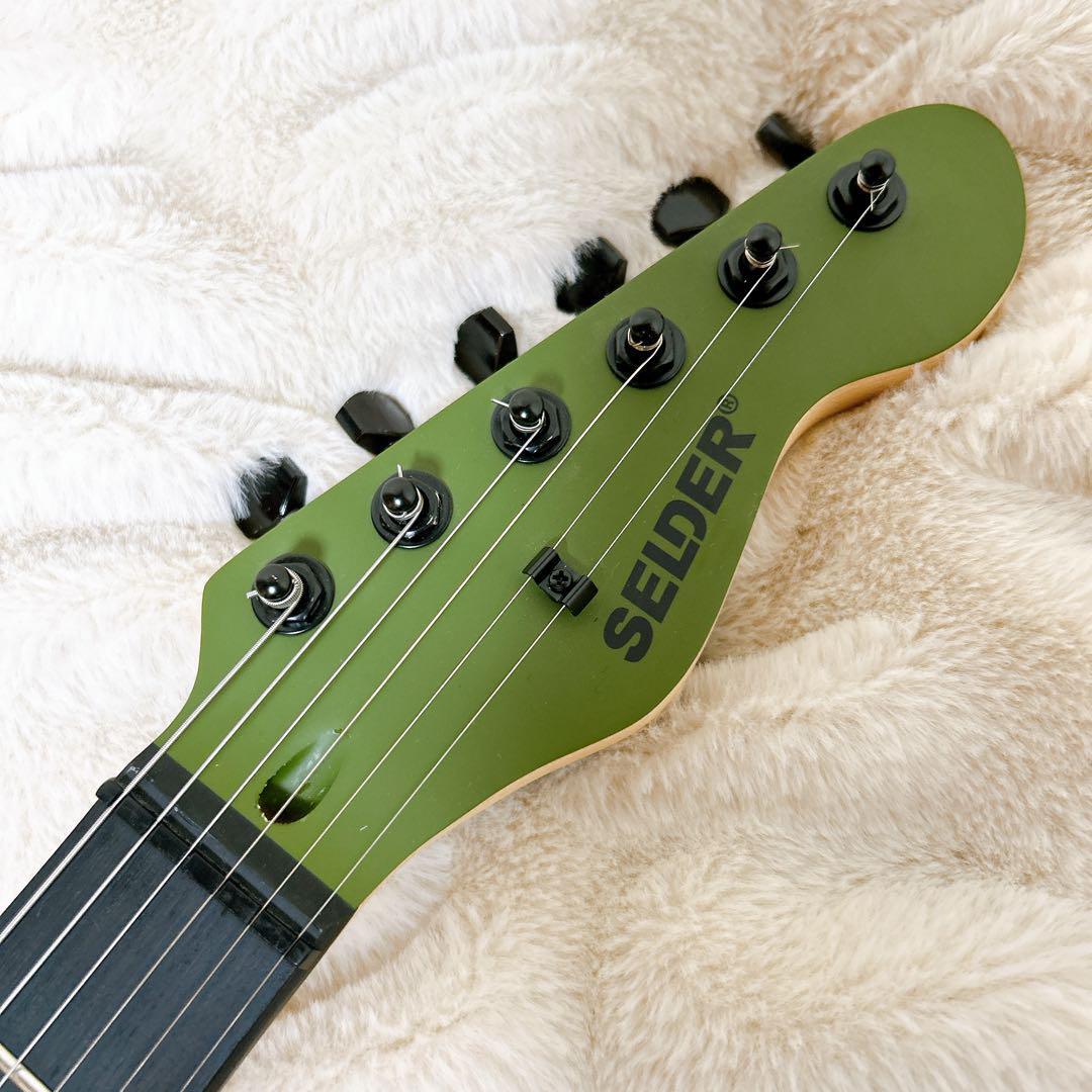 SELDER ST-16 AMG アーミーグリーン ストラトタイプ エレキギター