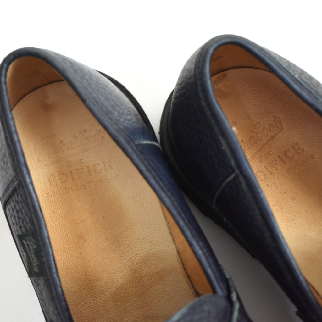 希少 エディフィス別注 PARABOOT パラブーツ ランス ネイビー グレイン