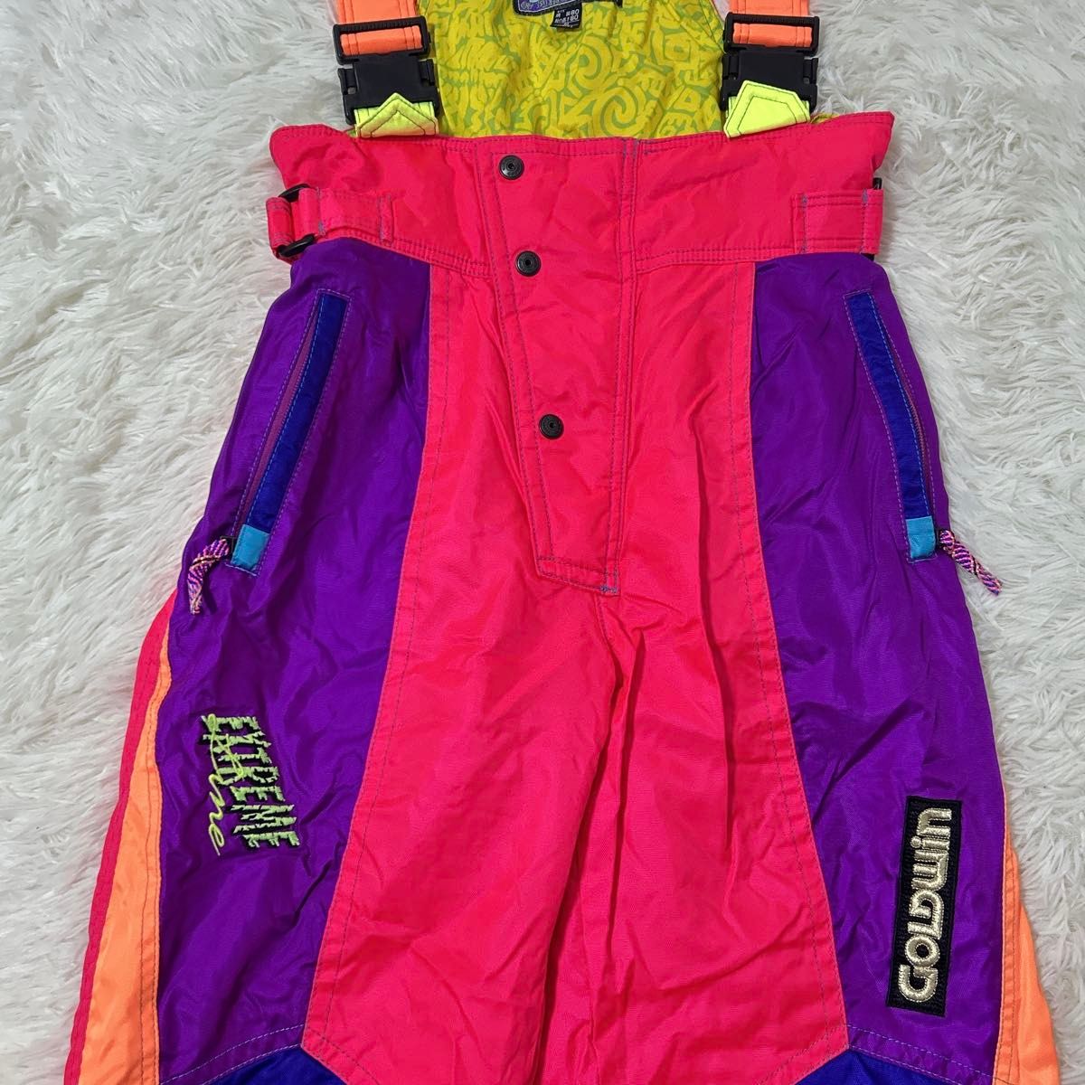T62】美品 GOLDWIN スキーウェア カラフル 昭和 レトロ ビンテージ