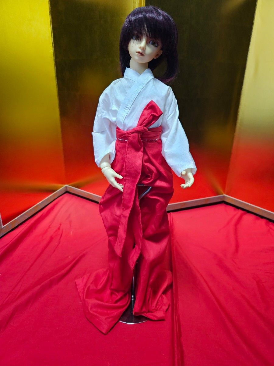 平安十二単風 紫の花模様（表着）【SD13・SD】 スーパー