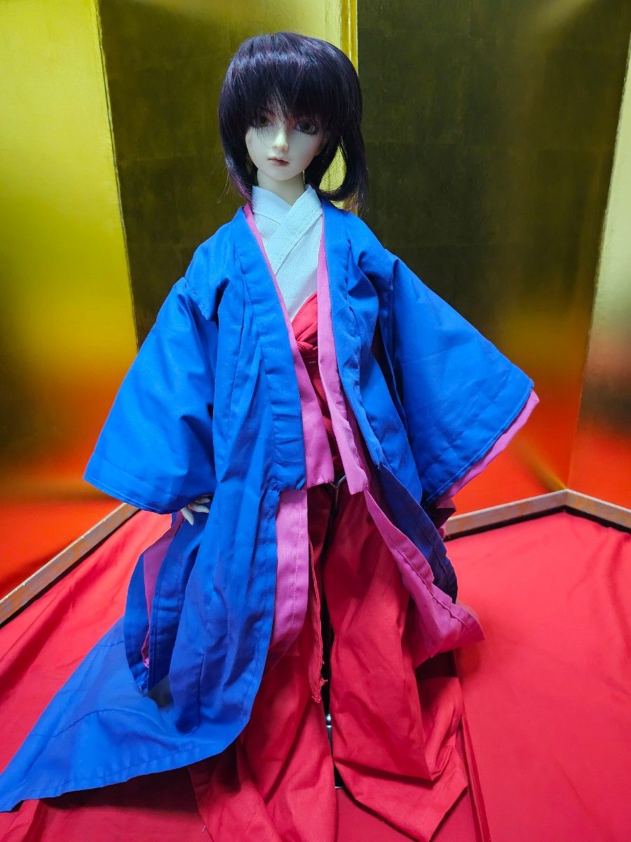 平安十二単風 紫の花模様（表着）【SD13・SD】 スーパー