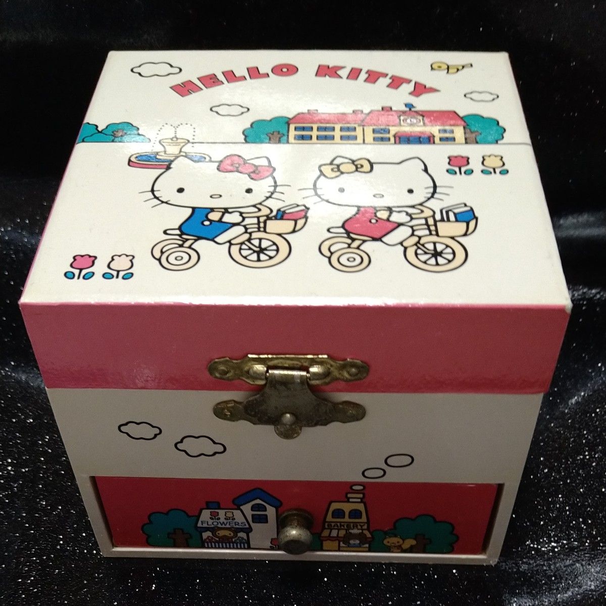 貴重 レア レトロ ハローキティ 飛行機 ミミィ オルゴール ボックス