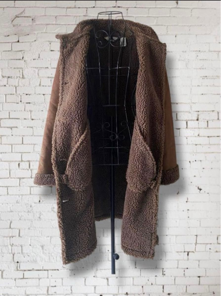 L L Bean エルエルビーン フェイクムートンコート ボア ブラウン