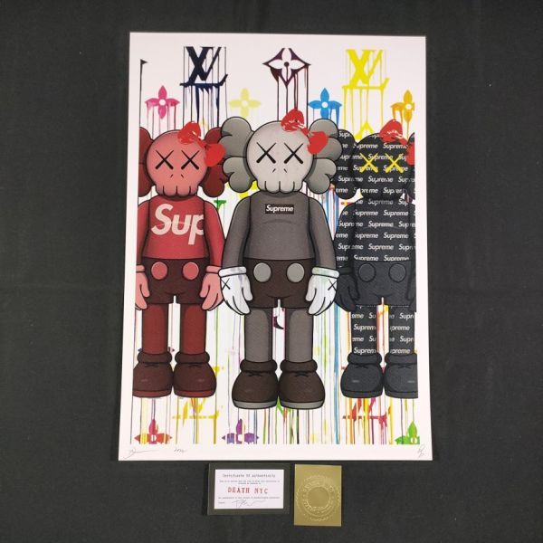 Yahoo!オークション - 世界限定100枚 DEATH NYC アートポスター K18 カ