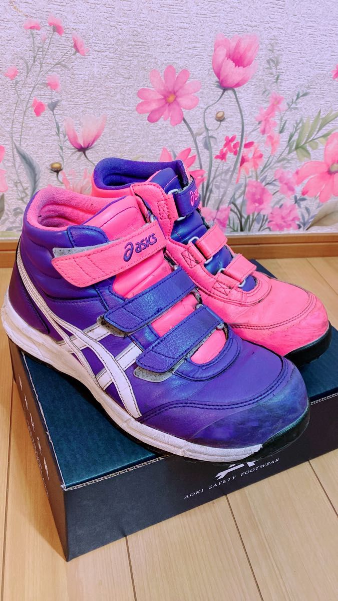 アシックス 安全靴 ハイカットピンク パープル25 0｜Yahoo!フリマ（旧