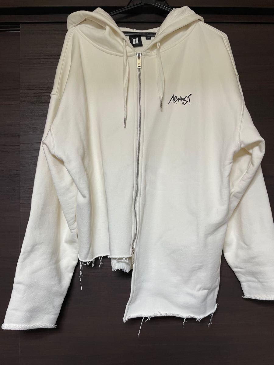 グク BTS JUNGKOOK ARMYST ZIP-UP HOODIE Mサイズ 白 パーカー