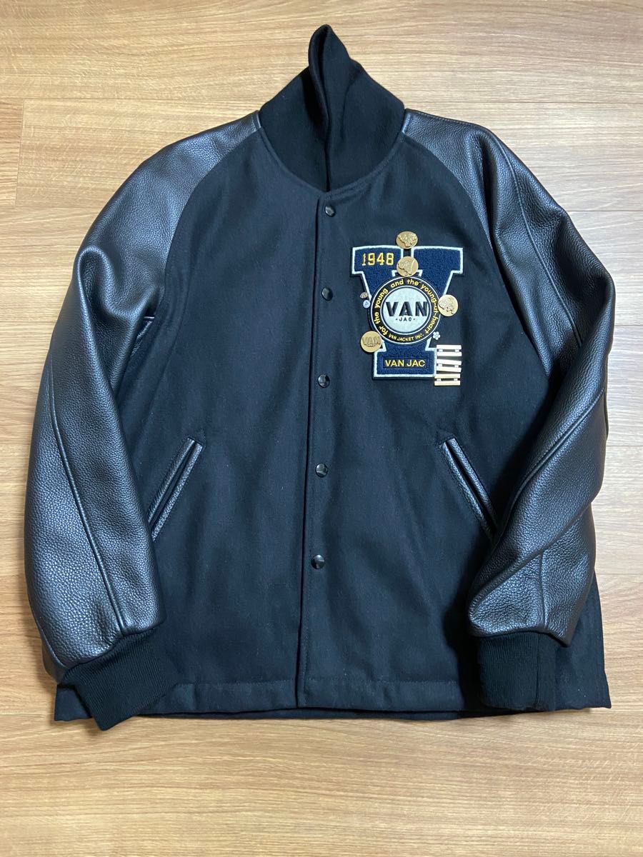 VAN JACKET スタジャン 2023年オーダー 黒 サイズM アーチロゴ