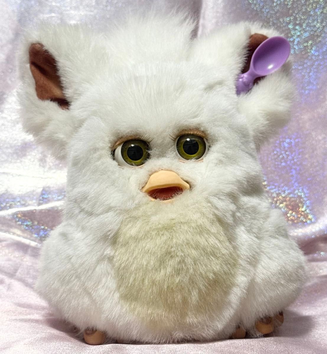 ファービー2 シュガースノー 白×オリーブ目① ホワイト×オリーブアイ