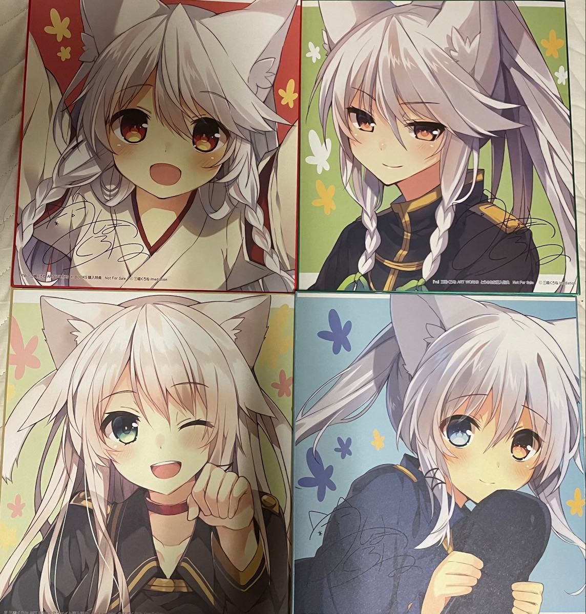 このすば「暁なつめ」「三嶋くろね」直筆サイン色紙 W』三嶋くろね